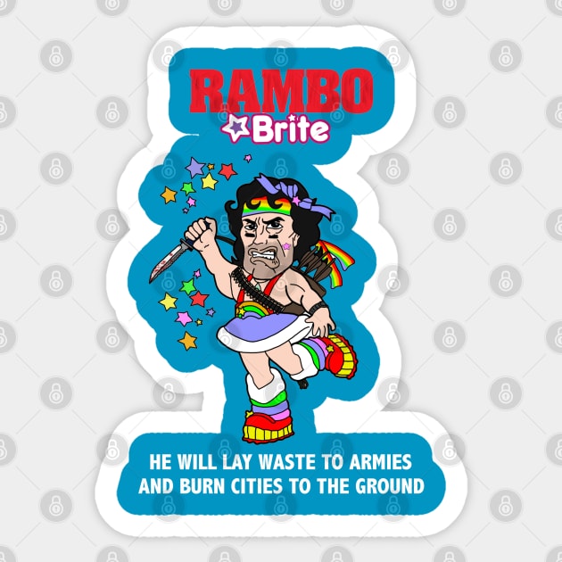 Rambo Brite Sticker by PandaNDesigns